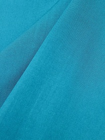 Штапель цв.Насыщенный тиффани, ш.1.45м, вискоза-100%, 110гр/м.кв 